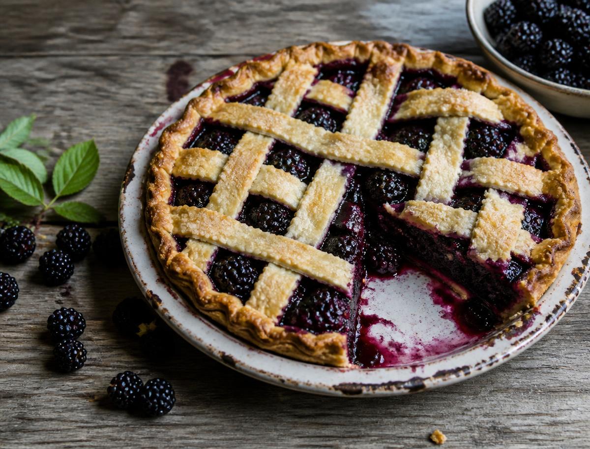 Blackberry Lattice Pie at Sawbriar Baking